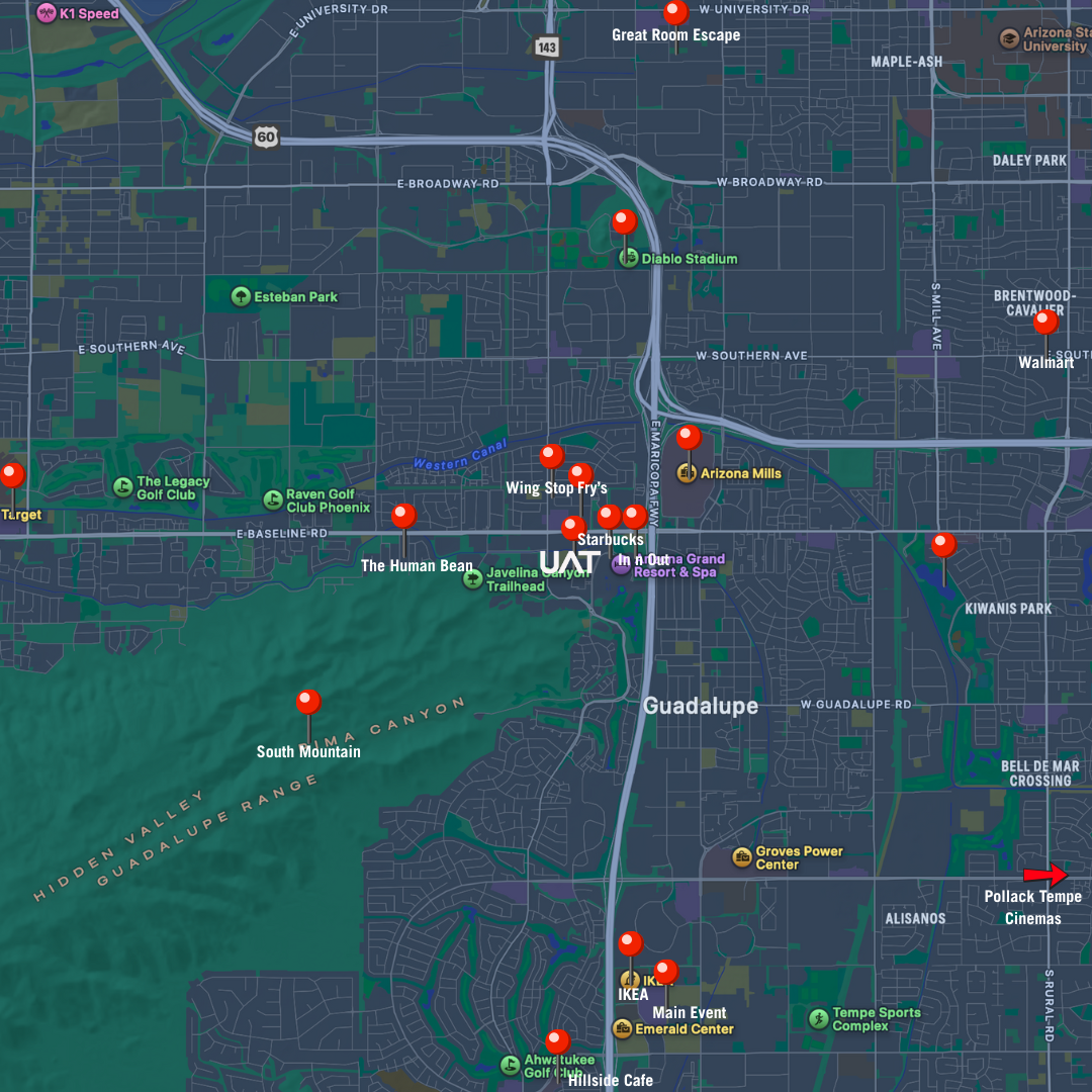 Map things to do around campus